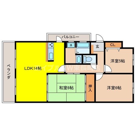 サーパス住吉台参番館の物件間取画像